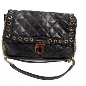 Michael Kors Handbag Leather Tote Black ShoulderBag Purse Crossbody with studs